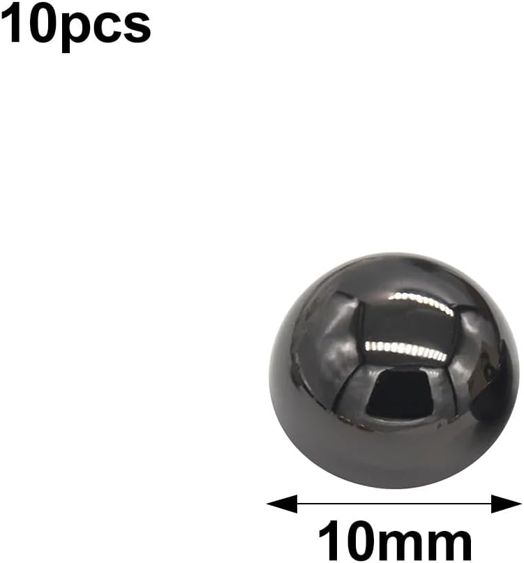 Black 10mm Metal Sewing Buttons 10PCS Half Round Mushroom Buttons for Coat Windbreaker Knit Bags - Image 2